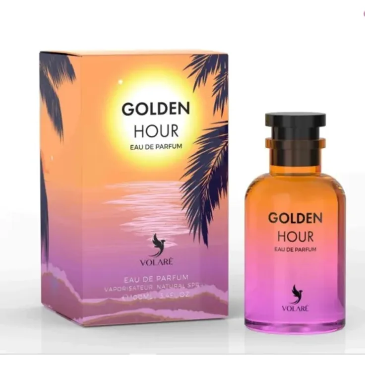 Volare Golden Hour Eau de Parfum 100 ml Unisex, blumig-frische Duftkomposition mit Zitrusnoten, langanhaltend und elegant