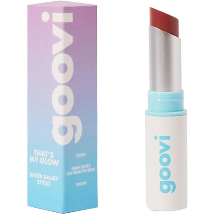 GOOVI That's My Glow Tinted Lip Balm, getönter Lippenbalsam mit Meeresalgenextrakt, pflegend & glänzend, 2,5g – Bild 1