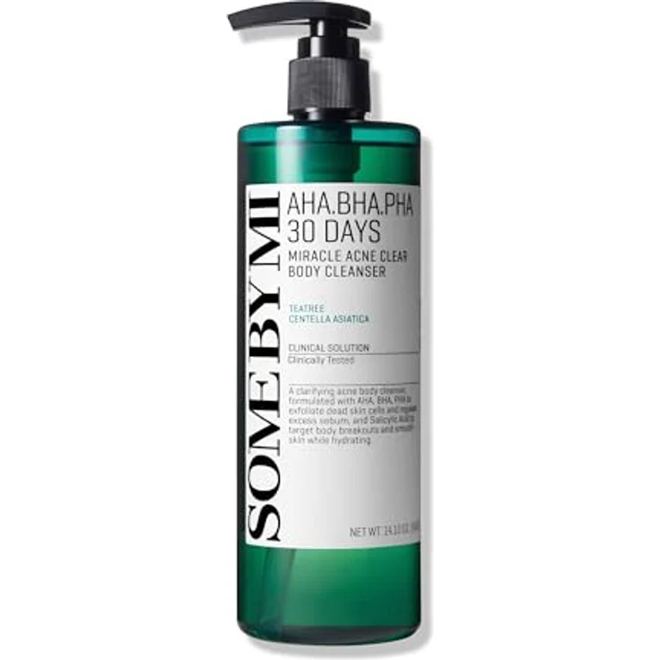 SOME BY MI AHA BHA PHA 30 Tage Miracle Acne Clear Körperreiniger 13,5 oz, 400 ml - täglicher Reiniger für zu Akne neigende Haut - Sanfter Peeling-Effekt – Bild 1