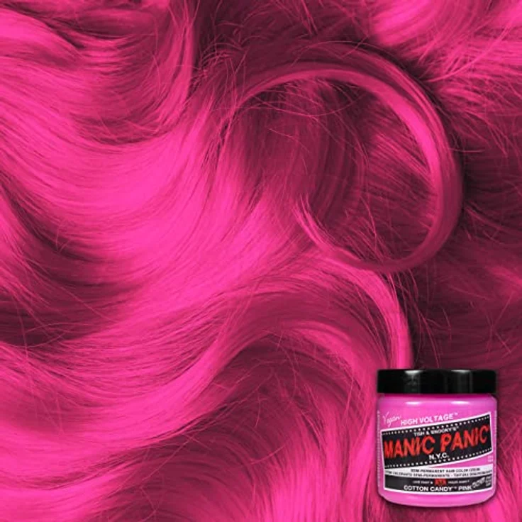 Manic Panic - Classic Creme Vegan Cruelty Free Pink Semi Permanent Hair Dye - Cotton Candy - 1x118ml – Bild 3
