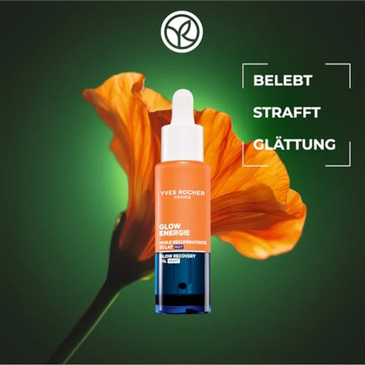 Yves Rocher Glow Énergie Nachtöl, 30 ml – Revitalisierendes Glow-Öl mit Kapuzinerkresse & pflanzlichem Melatonin-Effekt, 99 % natürlich – Bild 2