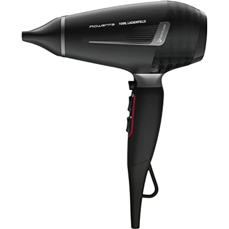 Rowenta Karl Lagerfeld Pro Stylist CV888LF0 Haartrockner, 2200 Watt, Kaltstufe, inkl. Volumendiffusor, 2 Stylingdüsen (6 mm, 9 mm), schwarz, rot – Bild 3