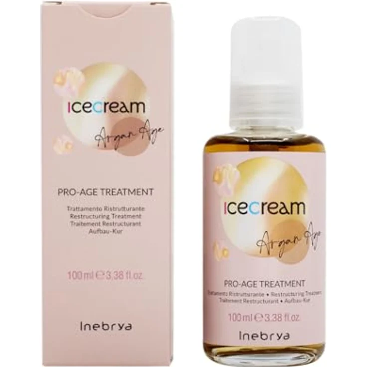 Inebrya Ice Cream Argan Age Pro-Age Treatment 100 ml - Trattamento Ristrutturante für hochwertiges Haar – Bild 2