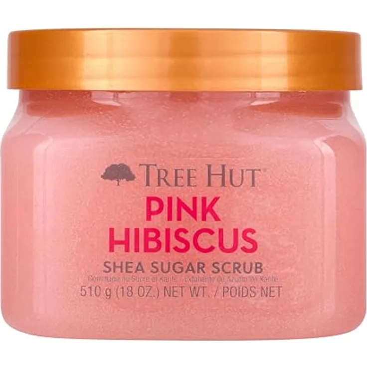 Tree Hut Pink Hibiscus Shea Sugar Scrub | Körperpeeling entfernt abgestorbene Haut | pflegende Körperpflege | 532 ml