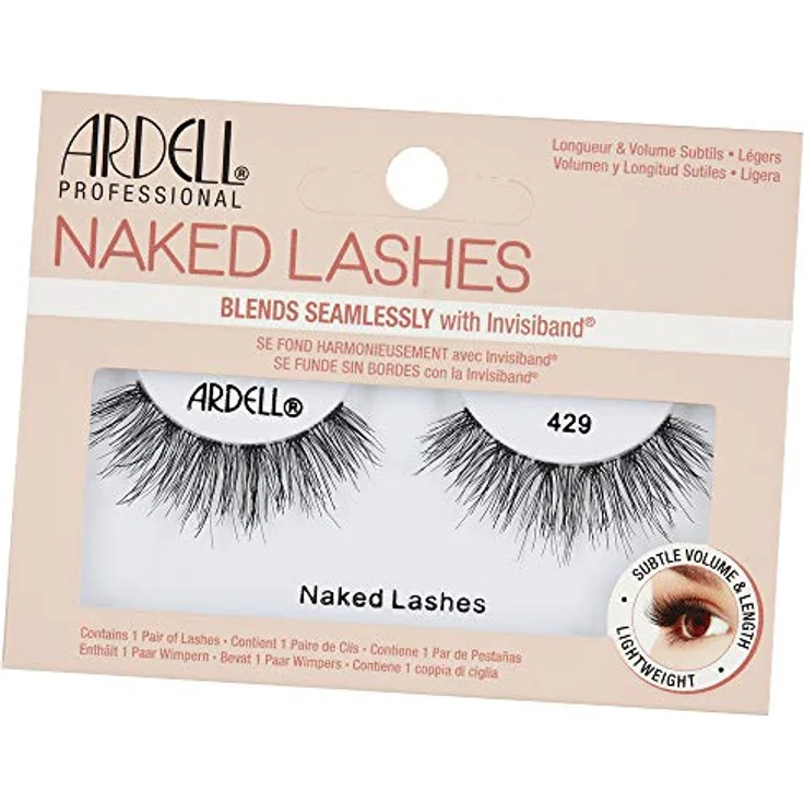 ARDELL Naked Lashes Echthaarwimpern 429-1 Paar künstliche Wimpern natürlich aus Echthaar, vegan, wieder verwendbar | Natural Fake Lashes zum Kleben