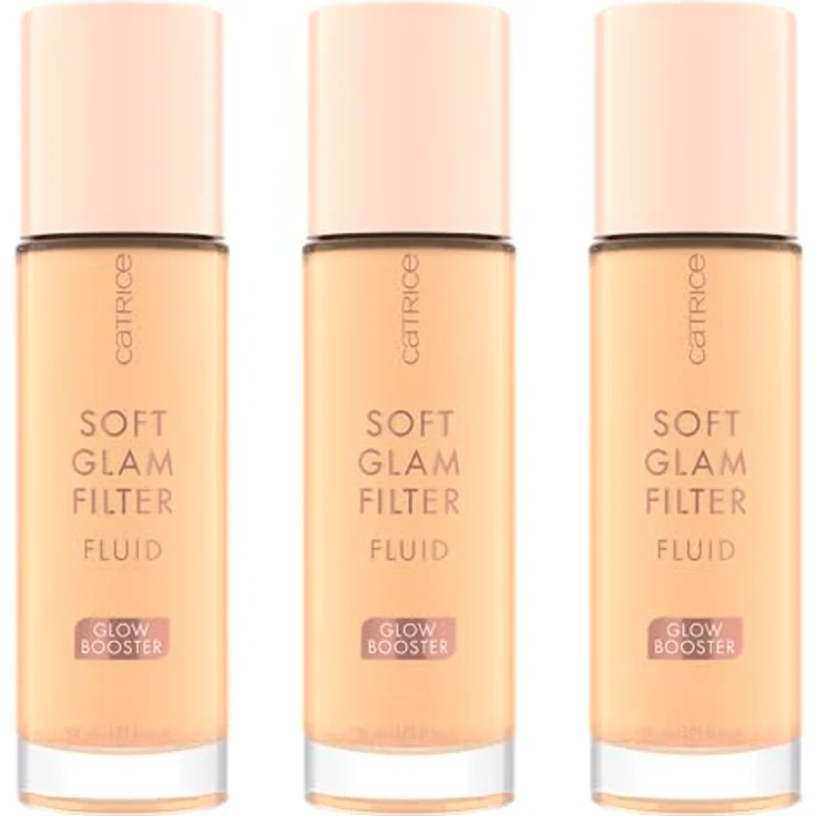 Catrice Soft Glam Filter Fluid, Grundlage, Nr. 010, Nude, pflegend, vegan, ölfrei, 3er Pack (3x30ml) – Bild 1