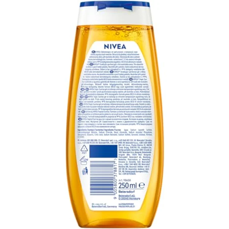 NIVEA Exotic Feeling Duschgel 250 ml, pH-hautneutral, dermatologisch getestet, ohne Mikroplastik, Duft von exotischen Früchten – Bild 2
