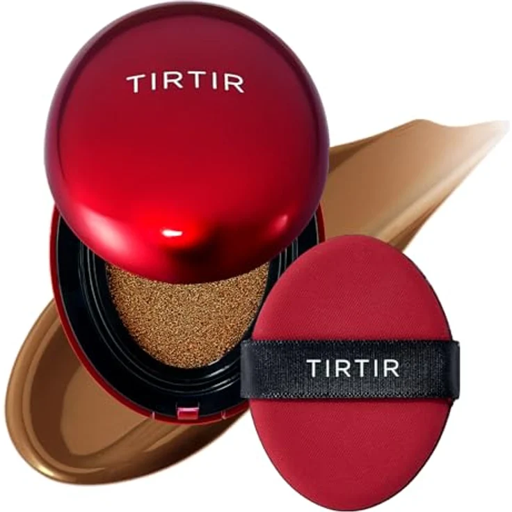 TIRTIR Mask Fit Red Cushion Mini, langanhaltendes Make-up in Schwämmchen, Farbton 45W Chestnut, 4.5 g – Bild 1