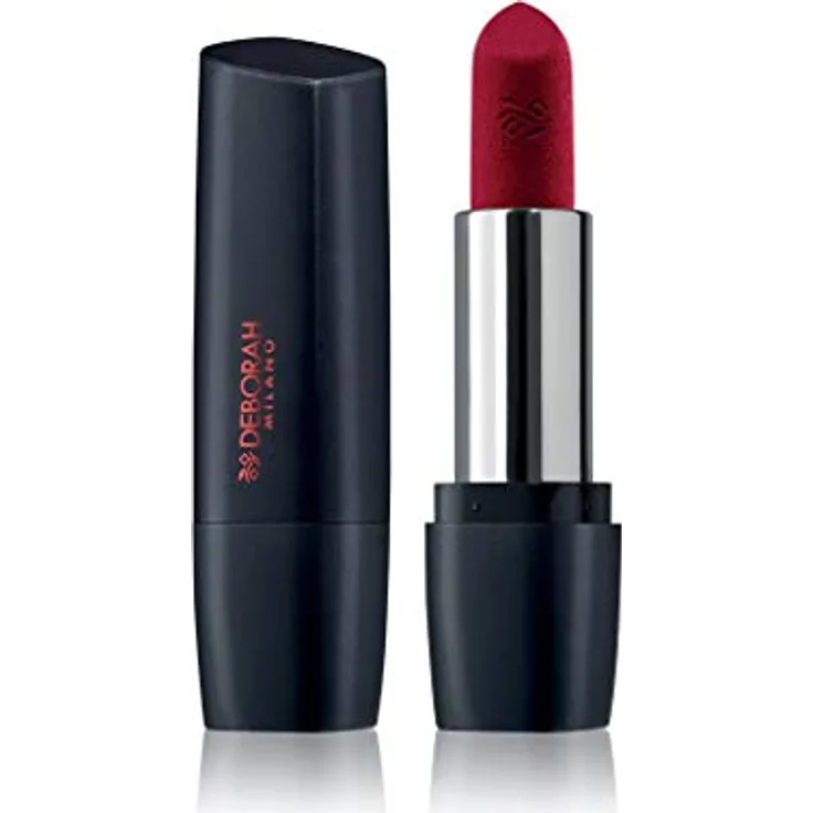 Deborah Milano Red Mat Lippenstift Matte mit Kollagen und Hyaluronsäure, 5 Deep Red, pflegende und erweichende Wirkung, spendet intensive und lange Lippen, 4,5 g