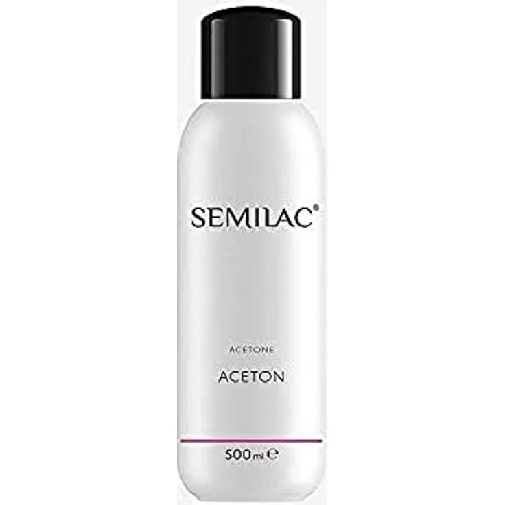 Semilac Remover Acetone Nagellackentferner 500 ml Für Hybridlack UV LED Nagellack Reiniger für Maniküree und Pediküre Dermatologisch Getestet