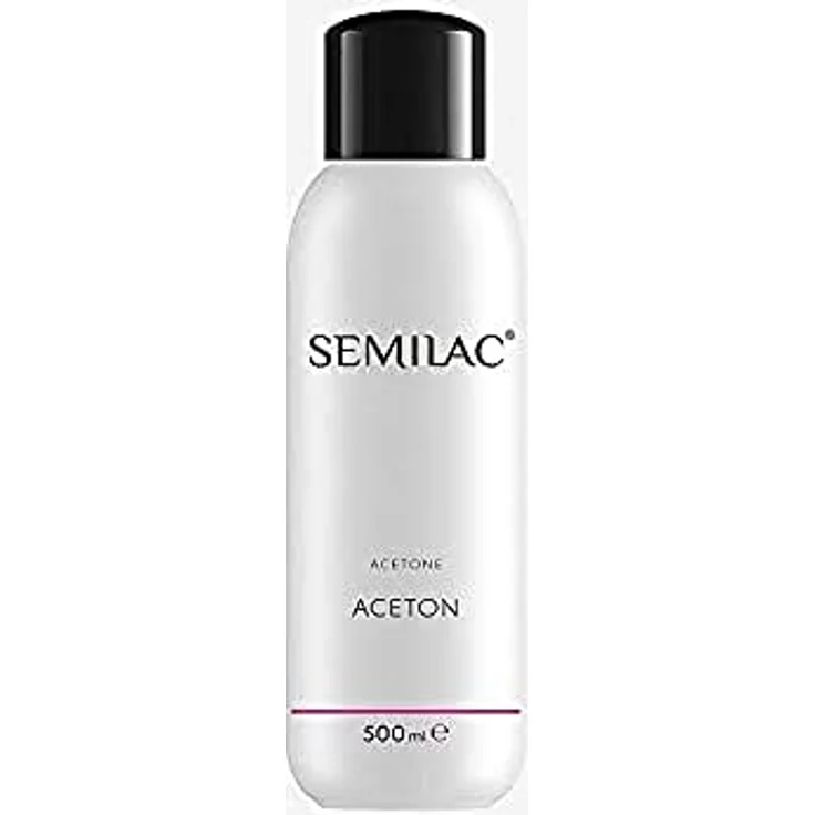 Semilac Remover Acetone Nagellackentferner 500 ml Für Hybridlack UV LED Nagellack Reiniger für Maniküree und Pediküre Dermatologisch Getestet