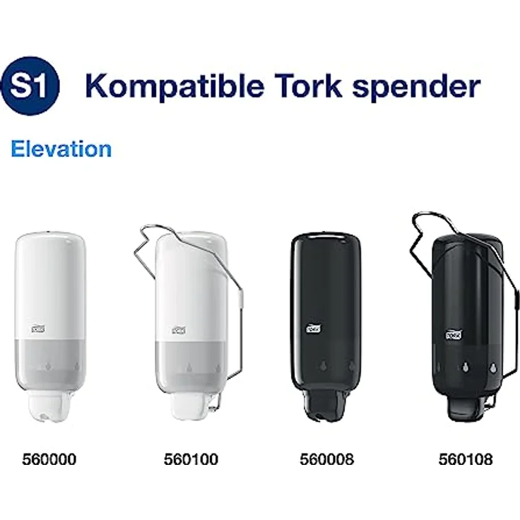 Tork Hair & Body Flüssigseife - 420601-2-in-1 Duschgel und Shampoo für S1 Spender-Systeme - Premium-Qualität, frisch parfümiert, unisex, 6 x 1000 ml – Bild 3
