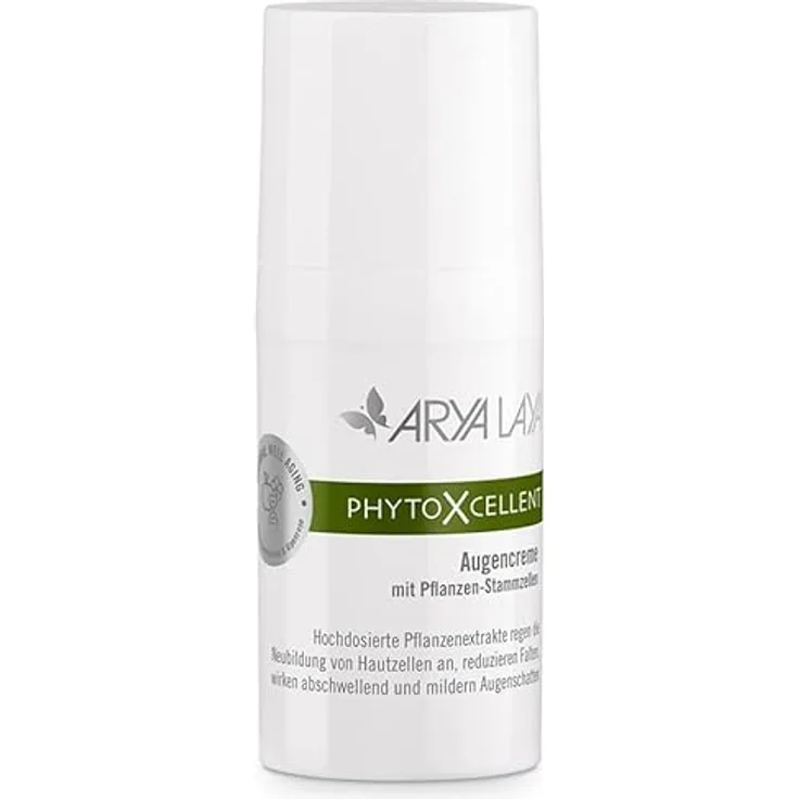 ARYA LAYA PhytoXcellent Augencreme, 15 ml - regenerierend & verjüngend, wirkt abschwellend und reduziert dunkle Augenringe, vegan