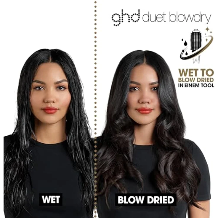 ghd Duet Blowdry Hair Dryer Brush, Schwarz - 2-in-1-Fönbürste, Hitzeschutz, mehr Volumen und Glanz – Bild 2