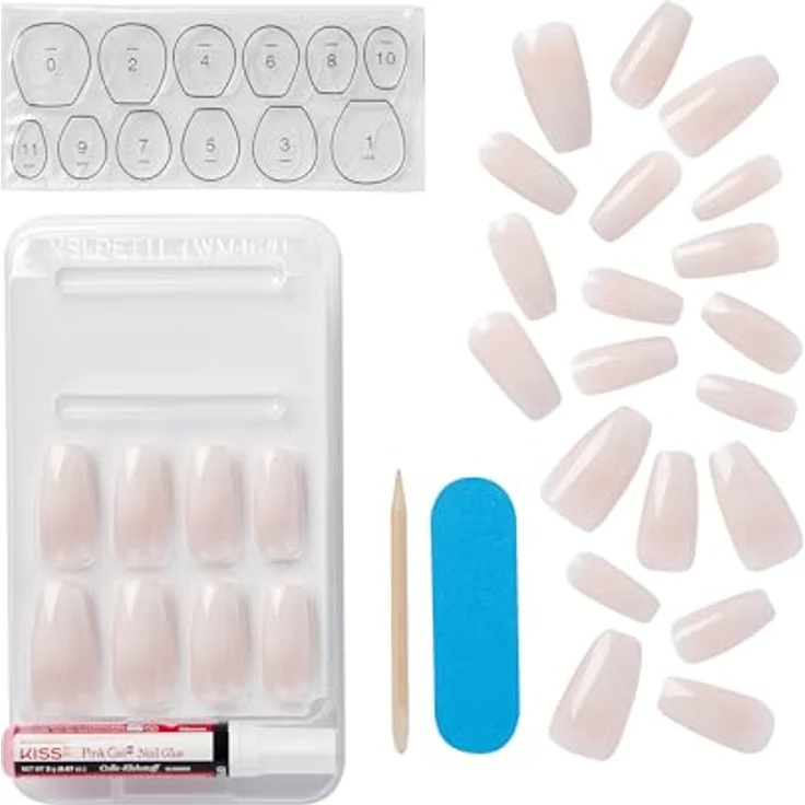 KISS Classy Nails Be-you-tiful, künstliche Fingernägel Long, 28 St., mit speziell geeignetem Kleber für langanhaltenden Halt – Bild 9