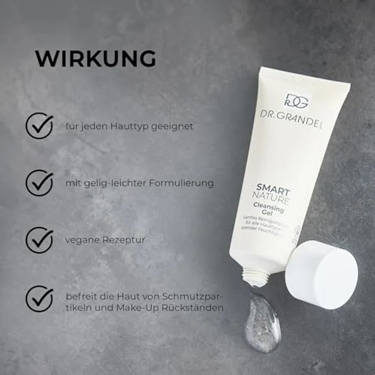 DR. GRANDEL Smart Nature Cleansing Gel, sanftes Reinigungsgel mit schwarzem Haferextrakt, 75 ml – Bild 2