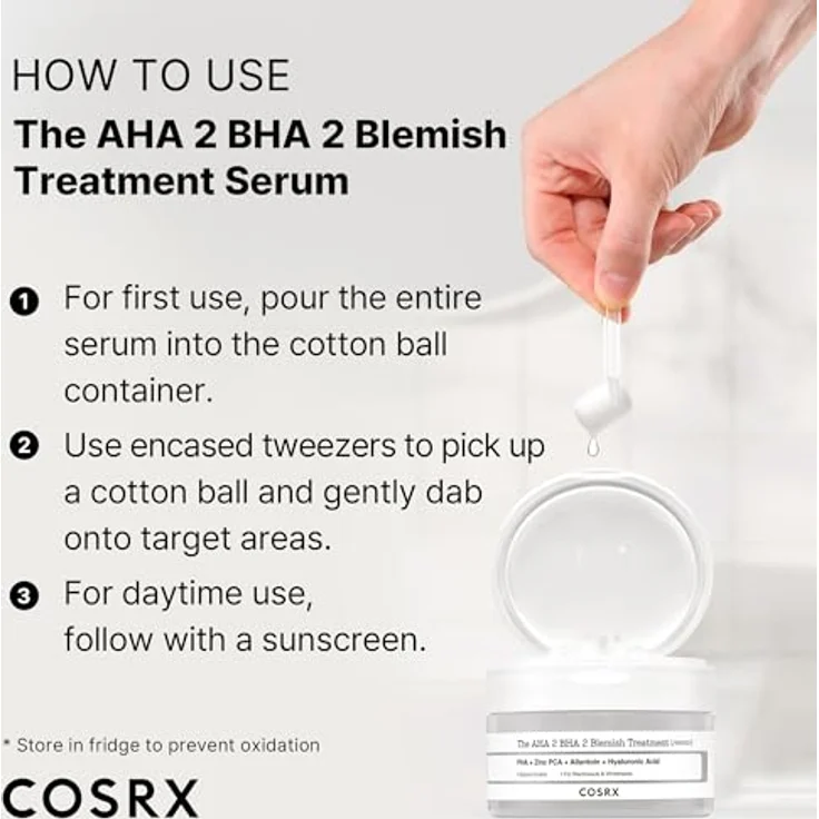 COSRX AHA 2 BHA 2 Serum, Gesichtscreme zur Behandlung von Hautunreinheiten mit 2% Glykolsäure und 2% Salicylsäure, 120 g – Bild 4