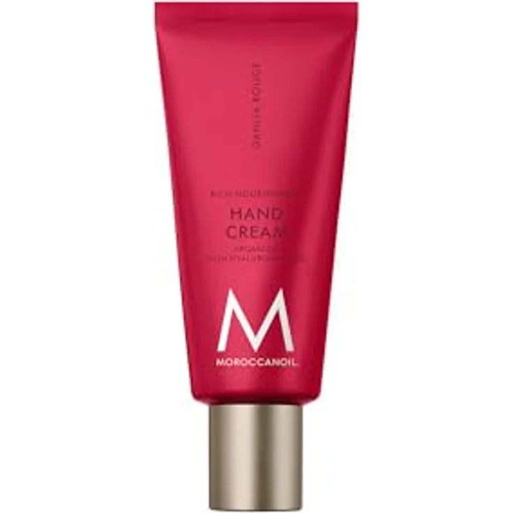 Moroccanoil Hand Cream, Dahlia Rouge, 40 ml - Feuchtigkeitscreme mit Arganöl und Kakao- sowie Sheabutter, Duft von Dahlienblüten und Tuberose, schnell einziehend – Bild 1