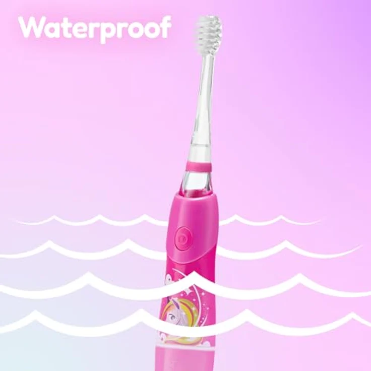 Brush-Baby KidzSonic Elektrische Zahnbürste für Kinder ab 3 Jahren, Einhorn-Design mit blinkenden Lichtern und Zwei-Minuten-Countdown – Bild 6