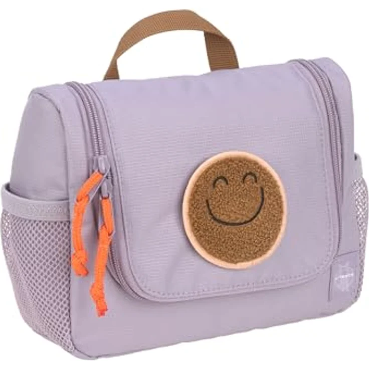 LÄSSIG Kulturbeutel Mini Washbag Set, 2-tlg., Lilac mit abnehmbarem Spiegel und Patches – Bild 1