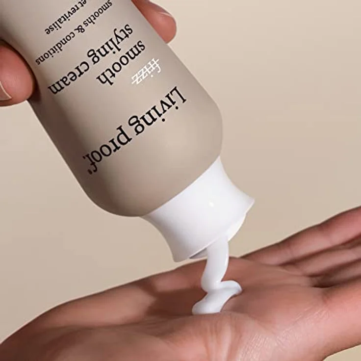 Living Proof No Frizz Smooth Styling Cream | Silikonfreie Stylingcreme für trockenes und widerspenstiges Haar | Anti-Frizz, entwirrt, glättet | Cruelty free, ohne Parabene, Sulfate | 60ml – Bild 5