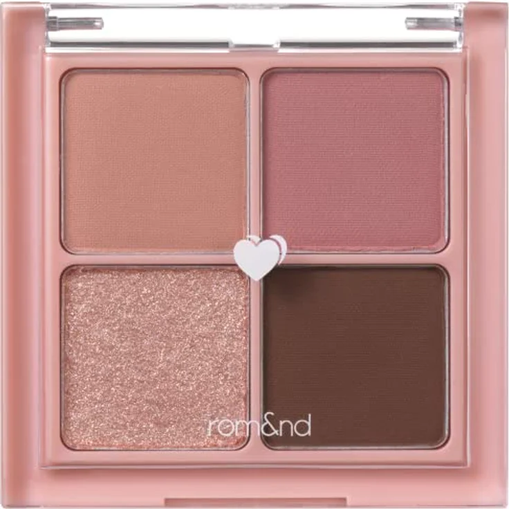 rom&nd Better Than Eyes Lidschattenpalette, Intensives mattes und schimmerndes Finish, Warm Neutrals, 6.5 g (02 DRY ROSE) – Bild 1