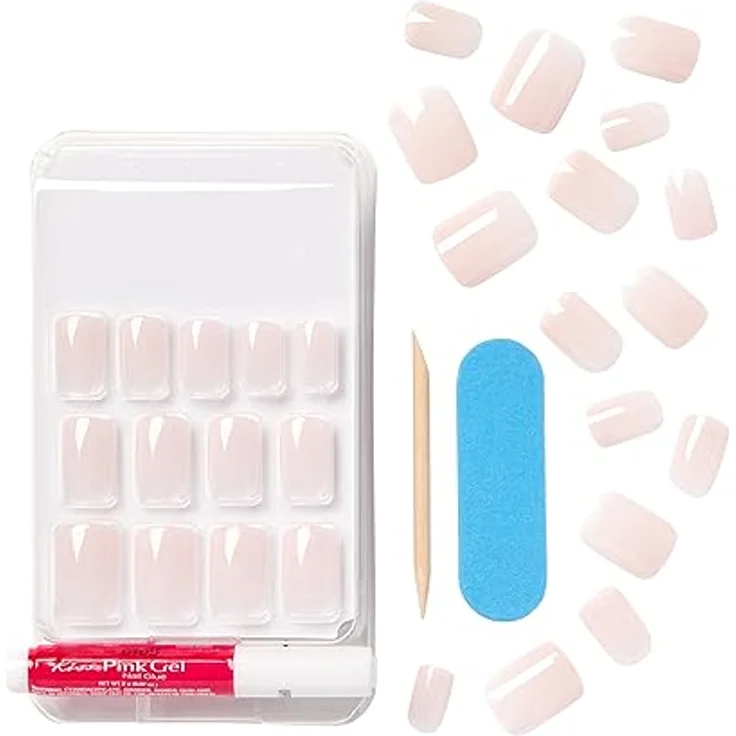 KISS Bare But Better Short, künstliche Fingernägel 28 St., einfach anzuwenden, langlebig, mit Kleber – Bild 10