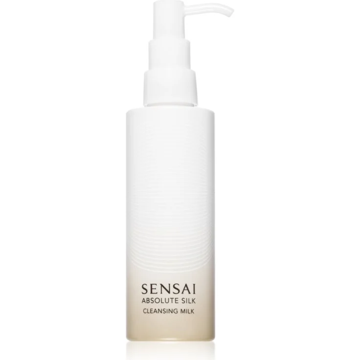 Sensai Absolute Silk Cleansing Milk, Reinigungs- und Abschminkmilch für das Gesicht, 150 ml, entfernt wasserfestes Make-up, hinterlässt weiche und strahlende Haut