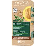 LOGONA Naturkosmetik Pflegende pflanzliche Haarfarbe, Veganes Haarfarbe-Pulver mit Bio-Henna für intensive Farbe und Glanz, Pflanzenhaarfarbe in Goldblond (Blond), 1 x 100g