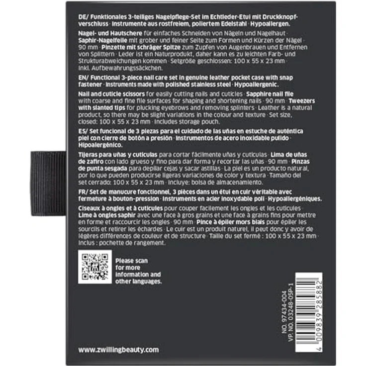 Zwilling Classic Inox Taschen-Etui 3-tlg. 10 cm - schwarz – Bild 5