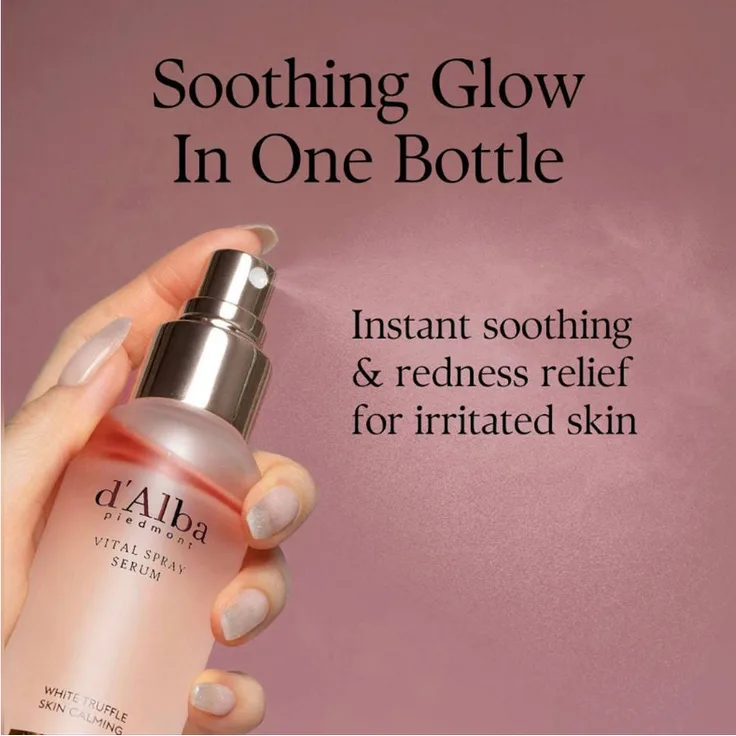 d'Alba White Truffle Vital Spray Serum, 2-Phasen-Gesichtsserum mit Feuchtigkeitsmist, 100 ml