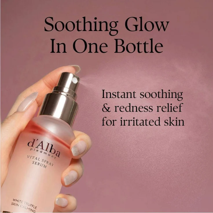 d'Alba White Truffle Vital Spray Serum, 2-Phasen-Gesichtsserum mit Feuchtigkeitsmist, 100 ml