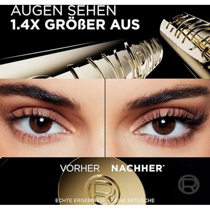 L'Oréal Paris Volume Million Lashes Mascara, Wimperntusche für extra Definition und extra Volumen, Panorama-Bürste, 360° Panorama-Volumen, Schwarz, 10,5 ml – Bild 4