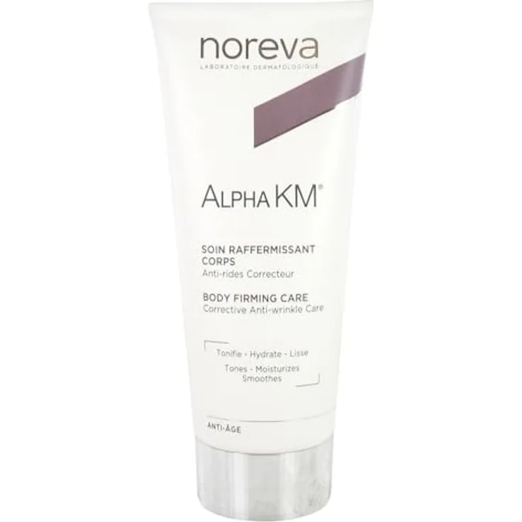 Noreva Alpha KM Body Firming Care, Festigende Körperpflege gegen Falten, 200 ml, vegan, dermatologisch getestet