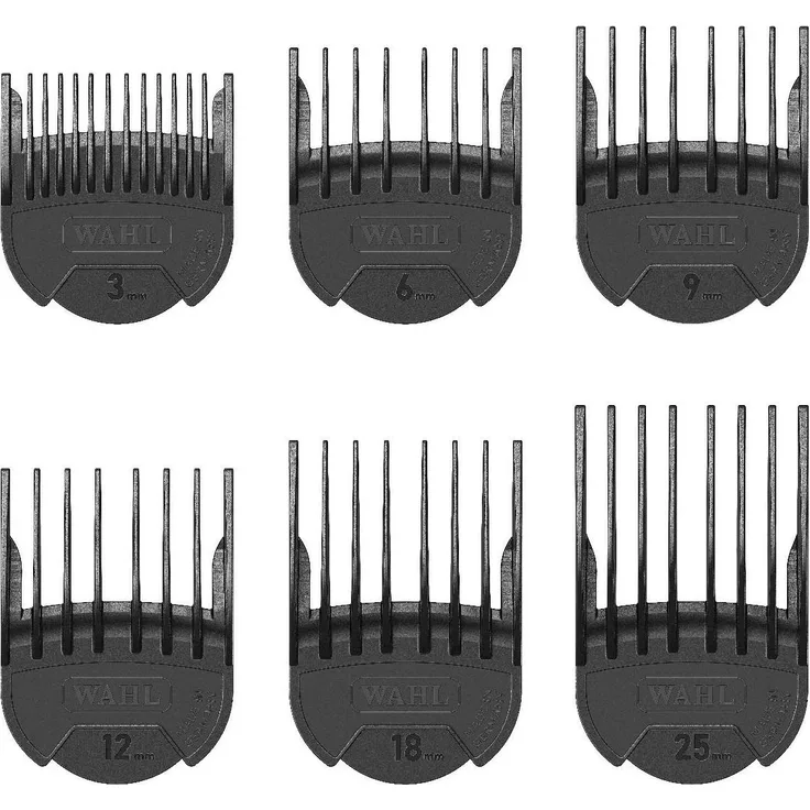 Moser Kuno Combs, Slide-On Aufsteckkämme 3/6/9/12/18/25 mm für Haarschneider, Made in Germany