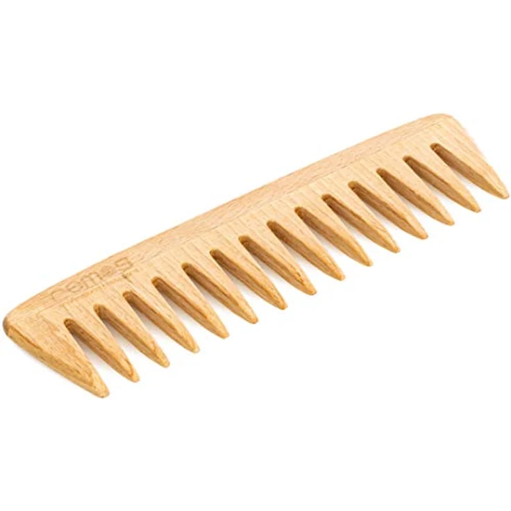 remos professional body care REMOS Haarkamm aus heimischem Buchenholz, 18 cm, grobe Zahnung, hergestellt in Italien – Bild 2
