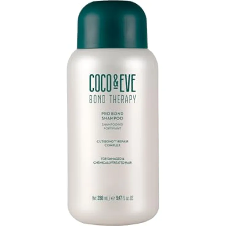 Coco & Eve Bond Therapy Pro Bond Shampoo, stärkendes Shampoo für beschädigtes, chemisch behandeltes Haar, 280 ml, feuchtigkeitsspendend und ohne Silikone