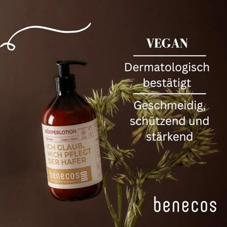 benecos BIO - Körperlotion BIO-Wildrose - rosiger Duft, vegan, aus recyceltem Plastik, COSMOS Organic – Bild 3