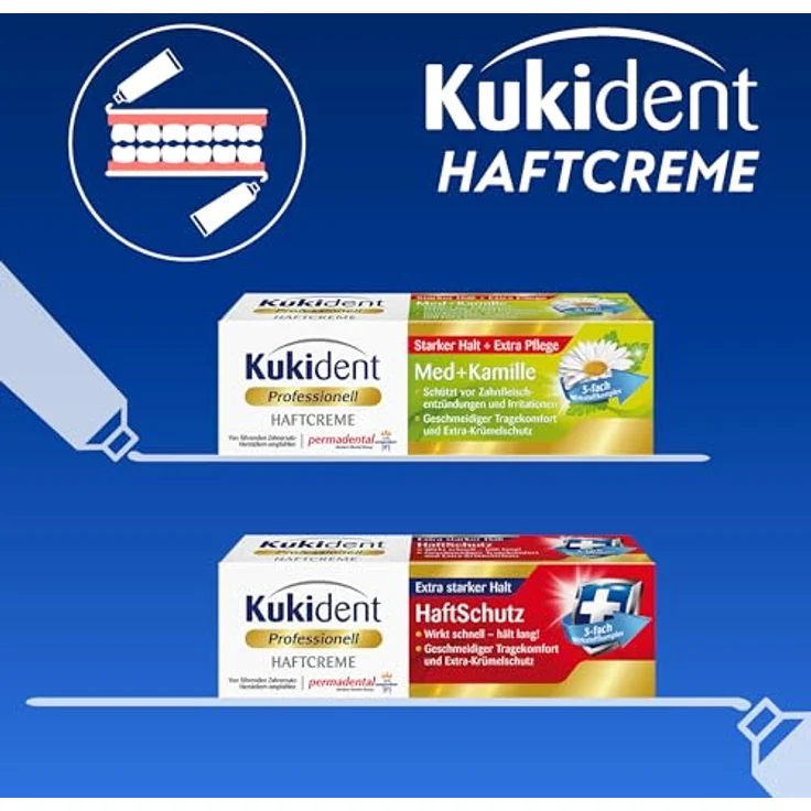 Kukident Med & Kamille 40 g Haftcreme – Bild 6