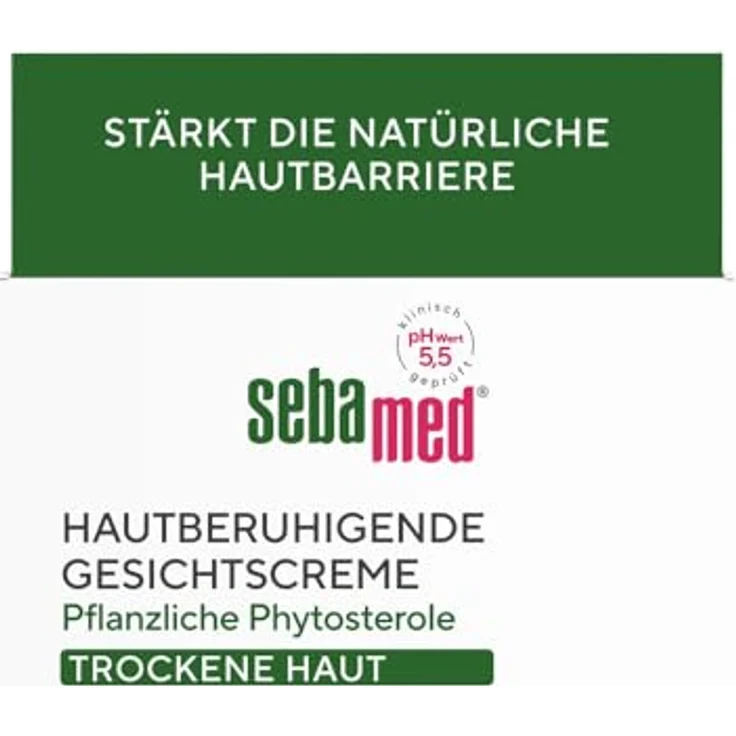 Sebamed Hautberuhigende Gesichtscreme Trockene Haut 50 ml, beruhigt empfindliche Haut, lindert Spannungsgefühle und Juckreiz, vegan, made in Germany – Bild 2