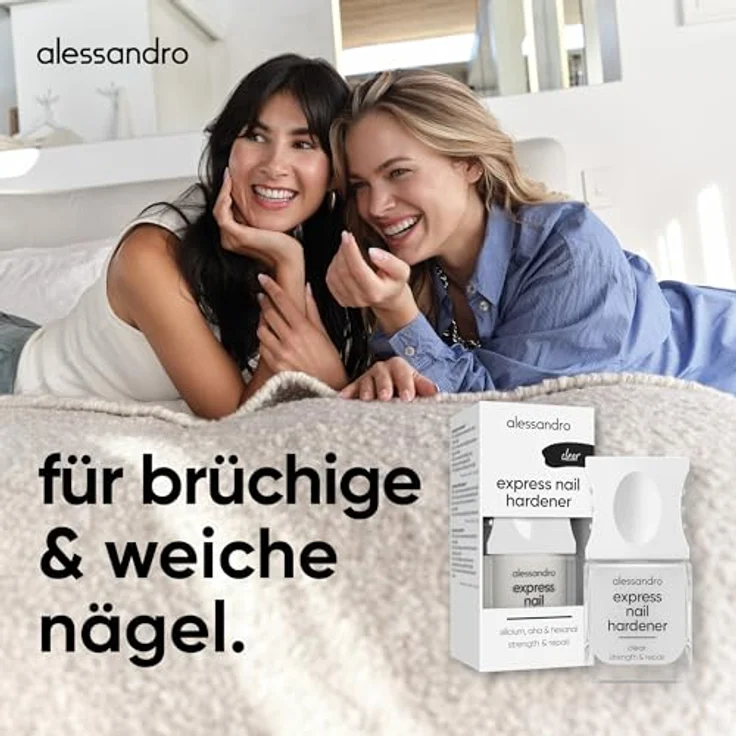 Alessandro Express Nail Hardener, Nagelhärter für Damen mit Eisen- und Calcium-Komplex, 10 ml, transparent – Bild 6
