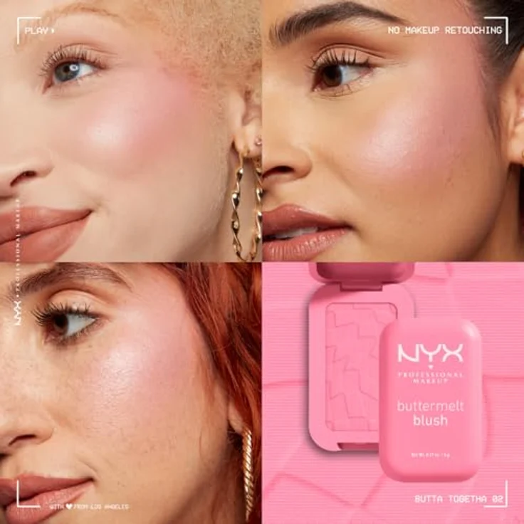 NYX Professional Makeup Buttermelt Blush, Puderrouge in Farbton 02 Butta Together, 5 g, vegan mit leichter Textur und Langzeiteffekt – Bild 6