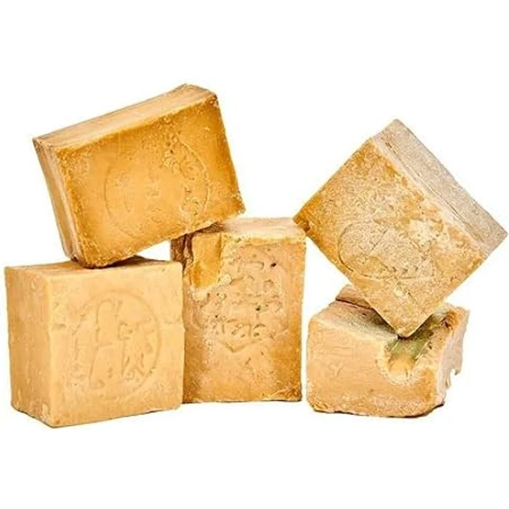 Carenesse Aleppo Seifen, 5 Stück lose im Bruch, handgemachte Olivenöl-Haarseife, vegan, ca. 830-930 g, gemischte Sortierung mit Schönheitsfehlern – Bild 2