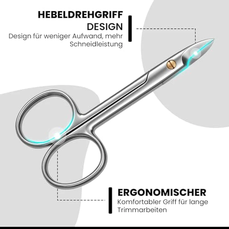 Excellent Fußnagelschere, gerade Schneide mit extra langem Griff, handgeschliffen aus rostfreiem, poliertem Edelstahl, ideal für dicke Nägel – Bild 3