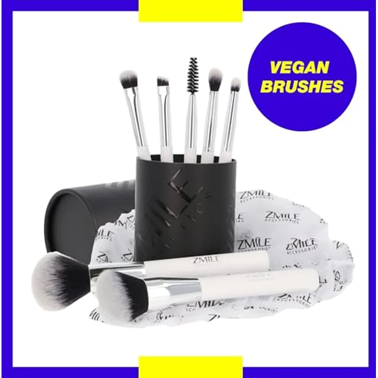 ZMILE COSMETICS Your Utensilo Brushes Pinselset mit Etui, veganes Make-up Pinselset für Damen, 7-teilig – Bild 4