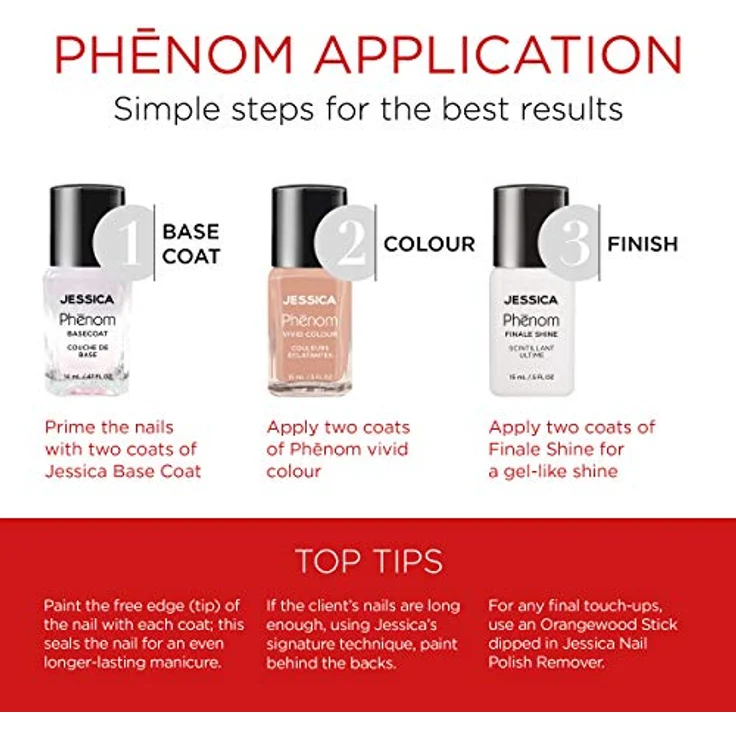 Jessica Cosmetics Phenom Colour Divine Miss, Nagellack in lebendiger Farbe, 15 ml – Bild 4