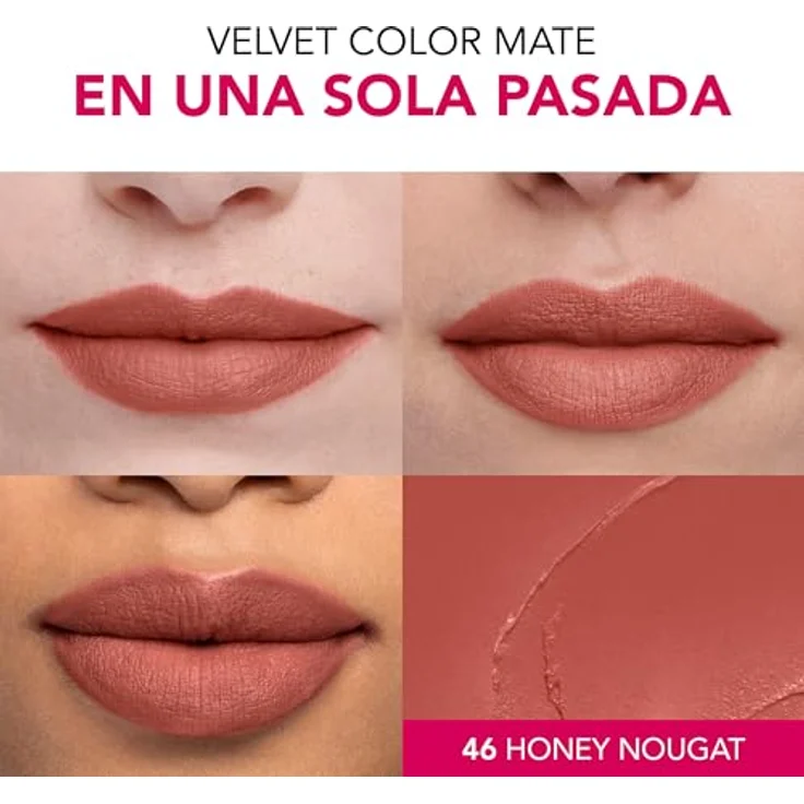 Bourjois Rouge Velvet Ink Lippenstift, 46 Honey Nougat, 2.4 g - Bis zu 24 Stunden lebendige Farbe, samtiger Effekt – Bild 4