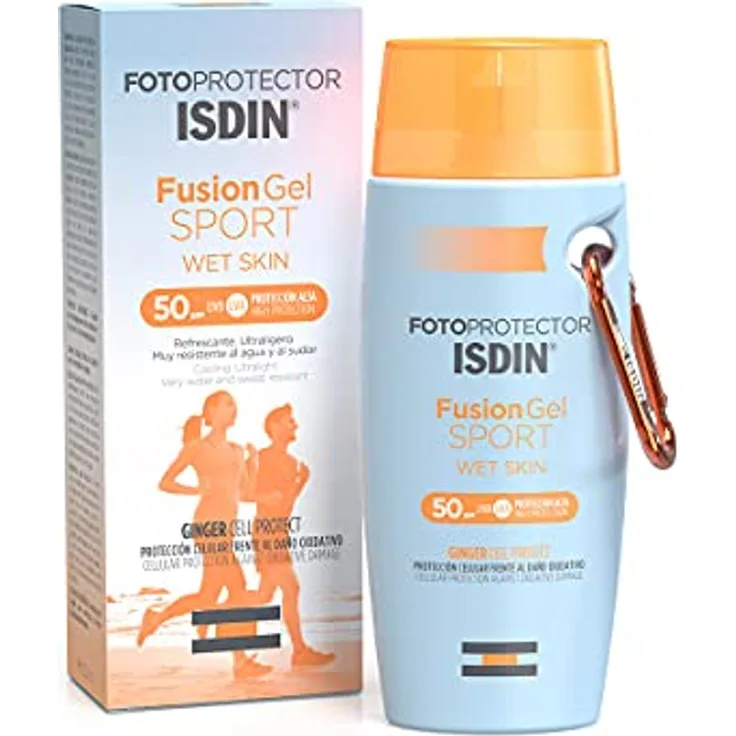 ISDIN Fusion Gel SPORT LSF 50+ (100ml) | Ganzkörper-Sonnenschutzgel für den Sport | Ultraleicht und kühlend