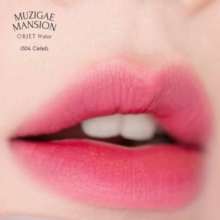 MUZIGAE MANSION Objet Water Matter, feuchtigkeitsspendender flüssiger Lippenstift, Farbton 004 Celeb, 5,8 ml – Bild 3