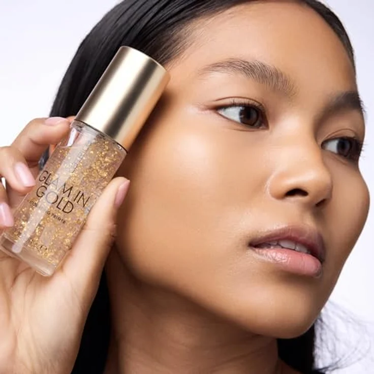 Catrice Glam In Gold Hydrating Primer, feuchtigkeitsspendender Primer unter dem Make-up mit 24 Karat Gold Farbton 010 Oh My Goldness, 30 ml – Bild 6